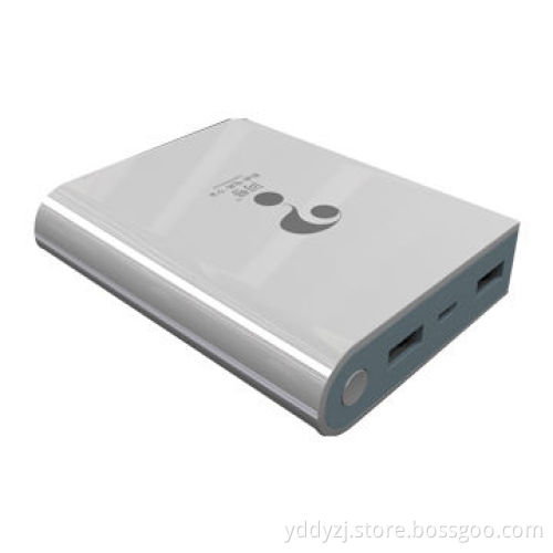 5V/1A & 2.1A USB ports, 10,400mA power bank, classical design, private mold